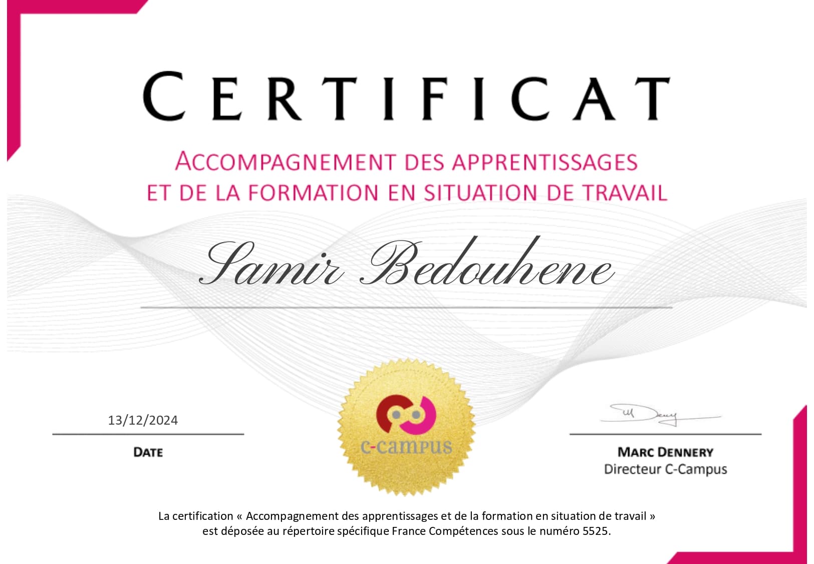 Certificat Accompagnement